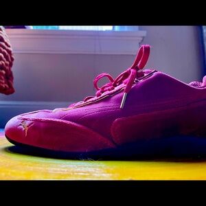 red suede pumas